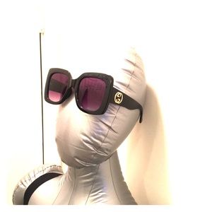 Square black sunglasses